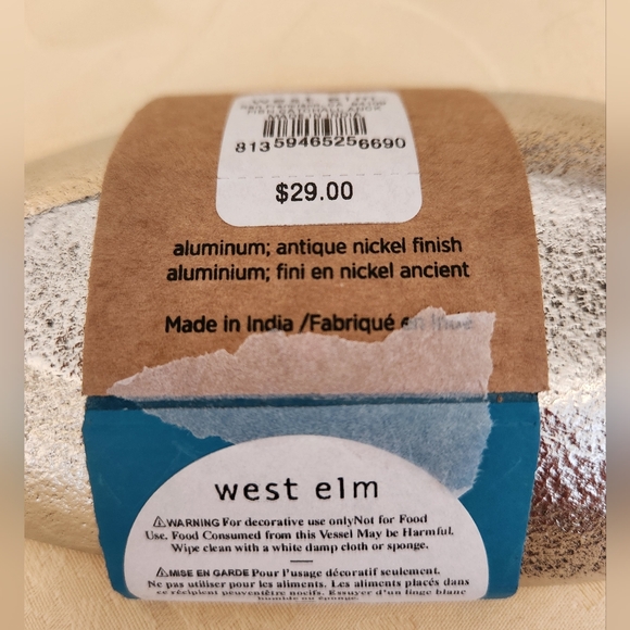 West Elm Gone Fishing Silver Catchall Tray NWT - Picture 6 of 6